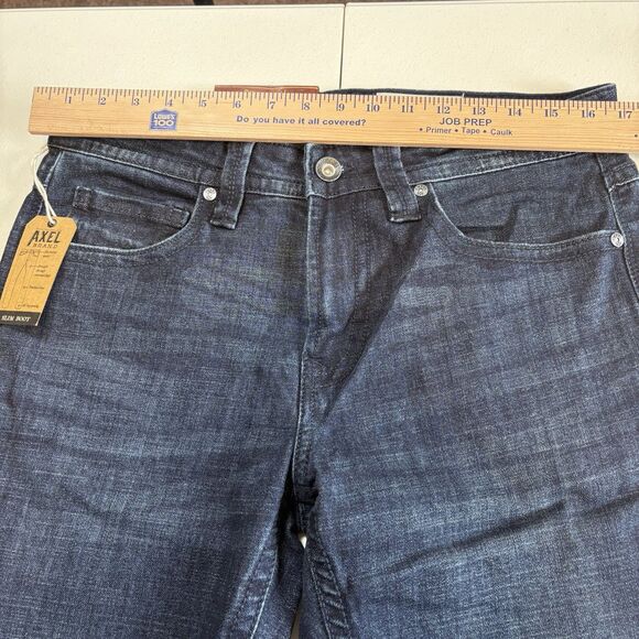 T.K. Axel Men's Slim Boot Cut Stretch 7 Pocket Denim Jean Dark 32x30 NWT - Picture 6 of 16